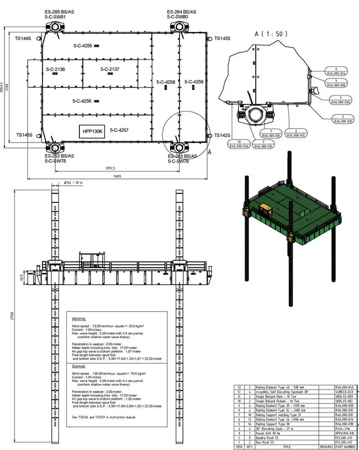 Rig pengeboran jack-up keur dijual
